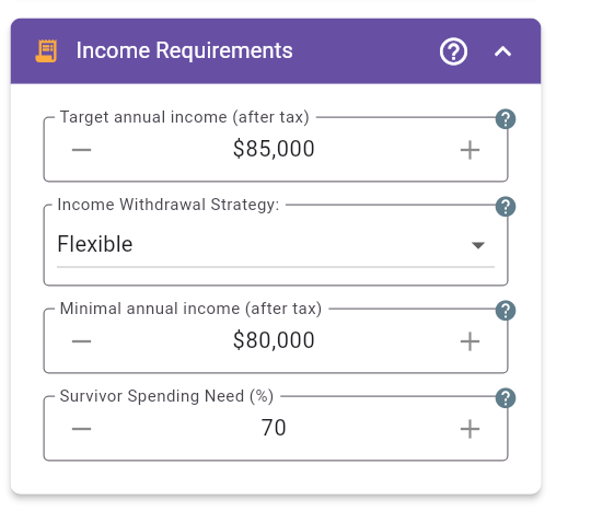 Income Requirements - Flexible